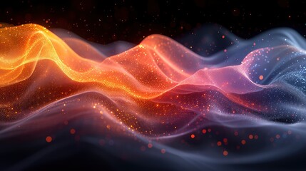 Abstract Gradient Hologram Dynamic Wave, Background HD, Illustrations