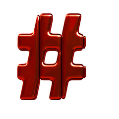 Symbol made of red vertical blocks