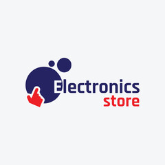 electronics gadgets store logo design vector