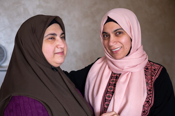 Two Muslim women express their love and tolerance for each other