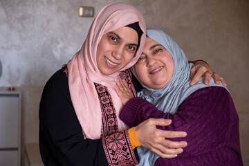 Two Muslim women express their love and tolerance for each other