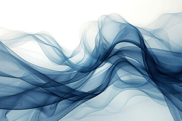 abstract blue smoke on white