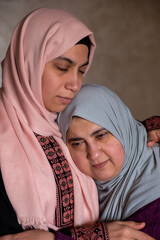 Two Muslim women express their love and tolerance for each other