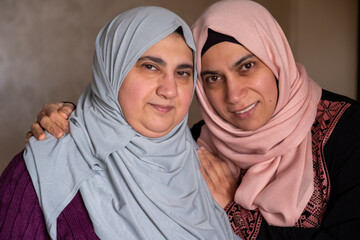 Two Muslim women express their love and tolerance for each other