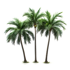 Palm trees isolated on white