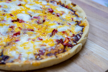 margherita Pizza full of cheese with crusty face