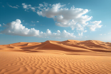 Fototapeta na wymiar golden sand dunes in the desert. egypt, sahara. travel or tourism ad. travel agency.. horizontal, banner, landing page. wallpaper