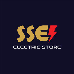 letters sse electrical logo design vector