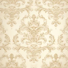 Foto op Plexiglas vintage wallpaper with a beige floral pattern © Alexei