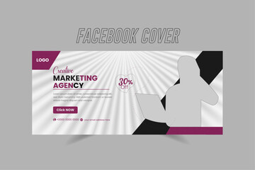 Marketing Social media presentation and modern  Facebook banner design template  illustrator 