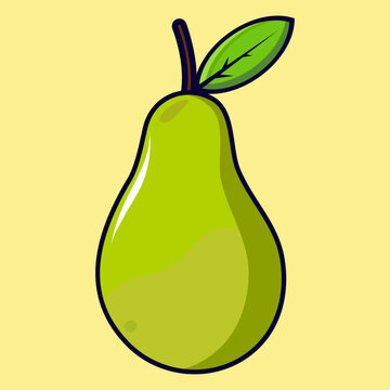pear fruit isolated free vector icon design flat icon premium vector design 