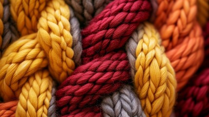 Colorful knitted background close-up