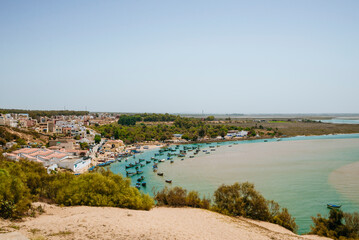 Fototapeta na wymiar Landscape of fishing village in Morocco