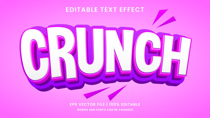 Crunch food 3d editable text effect