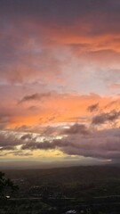 sunset in the mountains