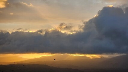 sunrise over the mountains