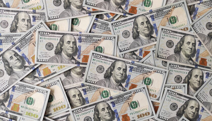 Background of the one hundred dollars bills 