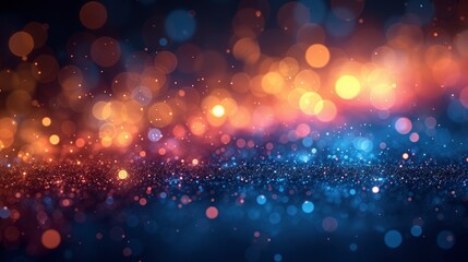 Obraz premium Colorful Blue Blurry Dots Abstract Background, Background HD, Illustrations