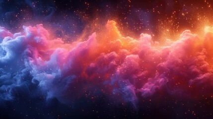 Obraz premium Colorful Explosion Fireworks Night Sky, Background HD, Illustrations