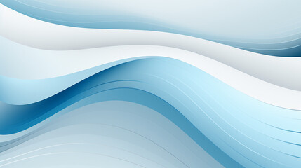Abstract White and Blue Waves Background Illustration With Soft Light and Shadows Created With Generative AI Technology
