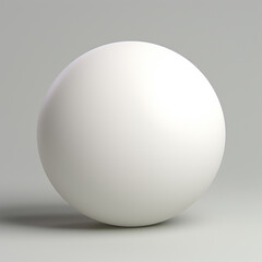 Close-Up View of a Simple White Round Object on a Solid Gray Background Created With Generative AI Technology