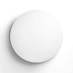 Close-Up View of a Simple White Round Object on a Solid White Background Created With Generative AI Technology
