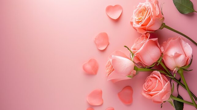 Pink hybrid tea rose petals make a lovely background for flower arranging or as an artificial flower in liquid.