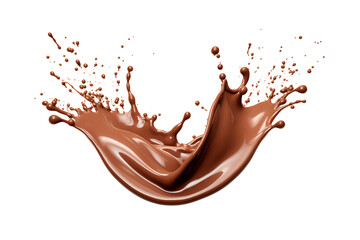 Splash of chocolate on a white background