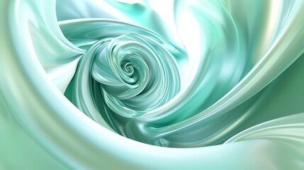 Quiet Swirl of Mint Green and Seafoam Blue

