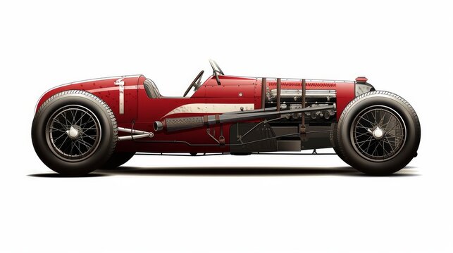 Vector illustration of a vintage sport racing car