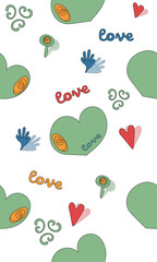 Valentinstag Liebe Muster pattern nahtlos