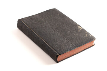 An Black Antique Bible Isolated on White Background