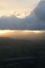 sunrise over the mountains