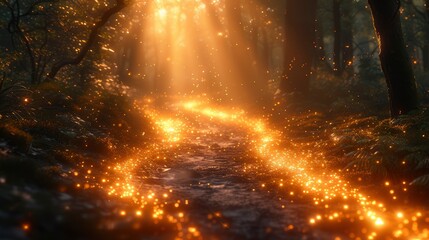 Glowing Magic Light Effect Long Trails, Background HD, Illustrations