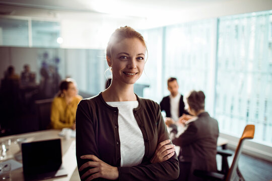 Portrait of a confident businesswoman in conference room