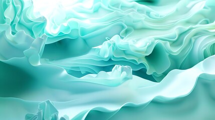 Obraz premium Unique Cascade of Mint Green and Seafoam Blue