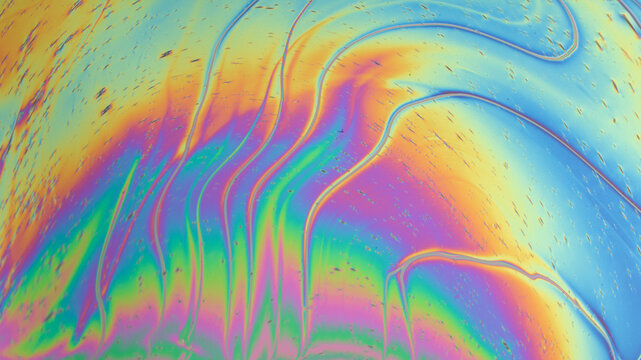 Thin-film Interference Iridescent Science Experiment Soap Colorful Texture Rainbow background Spectrum 