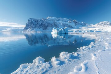 Winter's Majesty: Jökulsárlón's Frozen Embrace Under Arctic Skies. Jökulsárlón's Icy Canvas in a Breathtaking Winterscape.