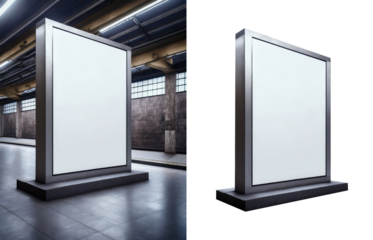 Blank advertising panel for advertising inside the metro, PNG advertising panel for advertising desig