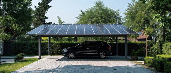 solar mouting system used on carport in euro, together with PV panel. 