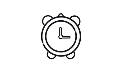 alarm clock line icon - obrazy, fototapety, plakaty