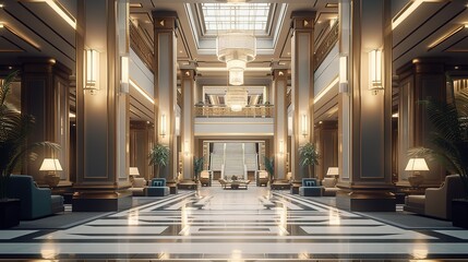 Hotel lobby
 - obrazy, fototapety, plakaty