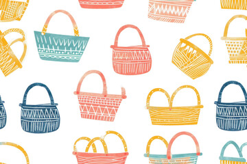 Pastel Summer Bags Seamless Pattern