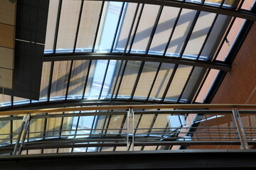 Architectural details of the construction of buildings and structures in Israel. Abstract fragment of modern architecture.