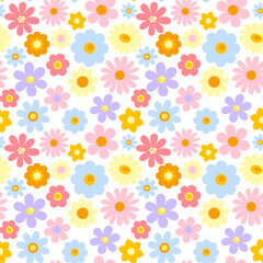 seamless pattern with flowers