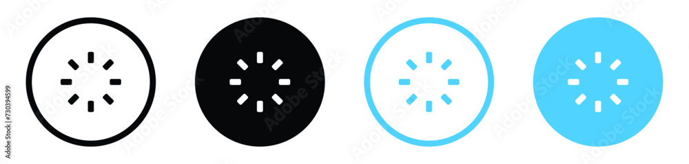 Aufkleber loading icon . waiting icon sign, progress, load, wait, spin icons - update system icon, loading Process icon
