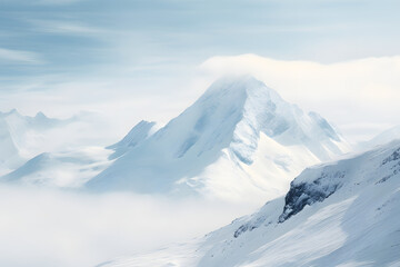 Obraz premium Big mountan, beautiful snowy mountains, mountain illustration mountains