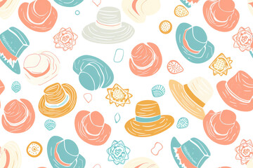 Summer Seamless Pastel Pattern for Design