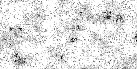 Snow, stars, twinkling lights, rain drops on black background. Abstract vector noise. Small particles of debris and dust. Distressed uneven grunge texture overlay. © Nadejda