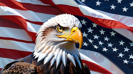 american flag and eagle , Memorial Day